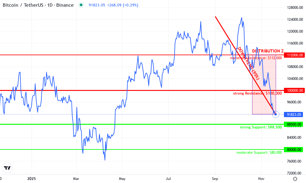 Bitcoin Technical Chart by Evan Whitmore