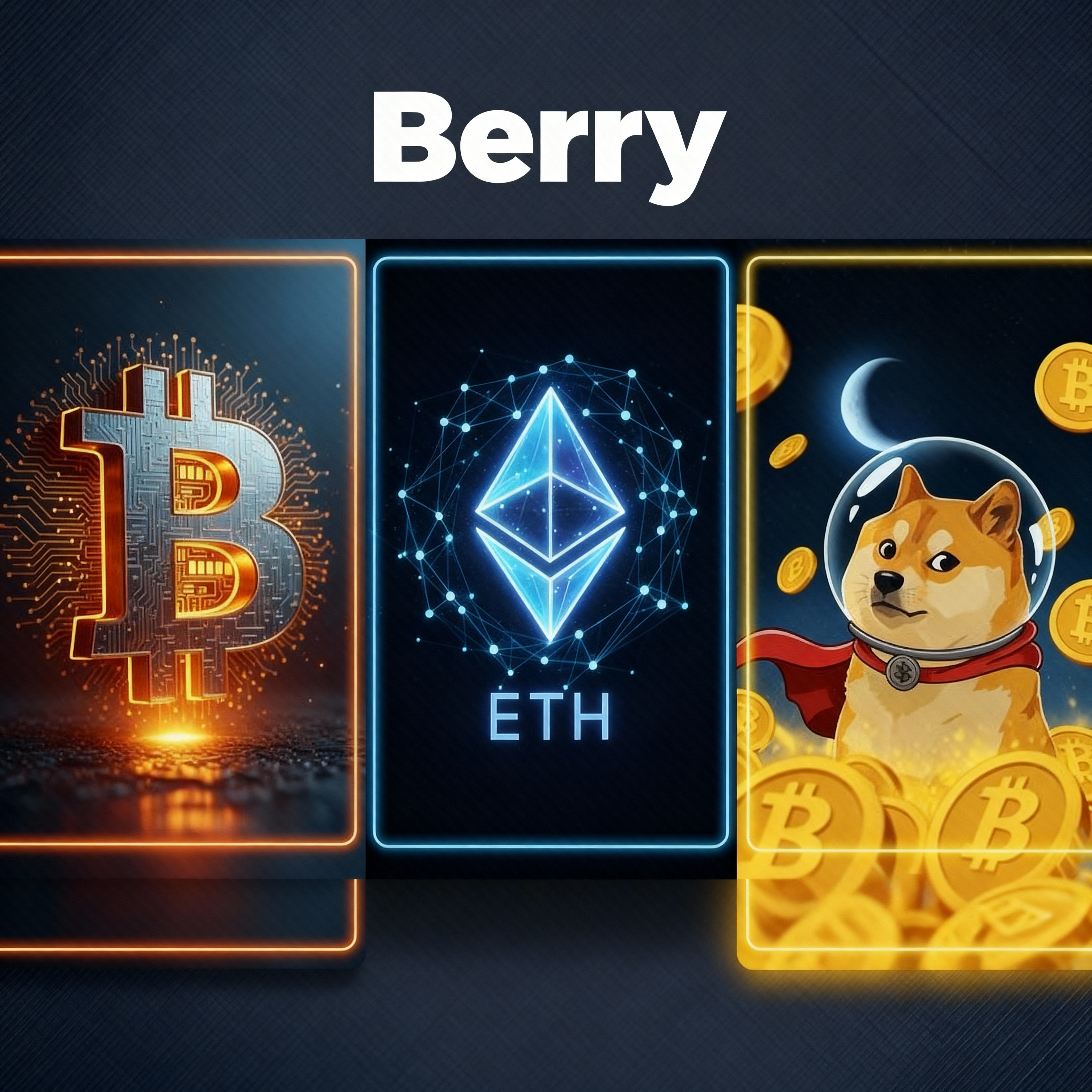 Dynamic crypto trading desk in 2025 with multiple screens displaying live BTC, ETH, and DOGE analytics, AI-powered signal alerts, and real-time market data tools.